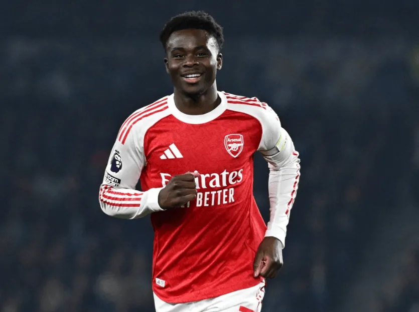 体育-萨卡本场打进1球，对抗14胜4，2拦截1抢断12次丢失球权